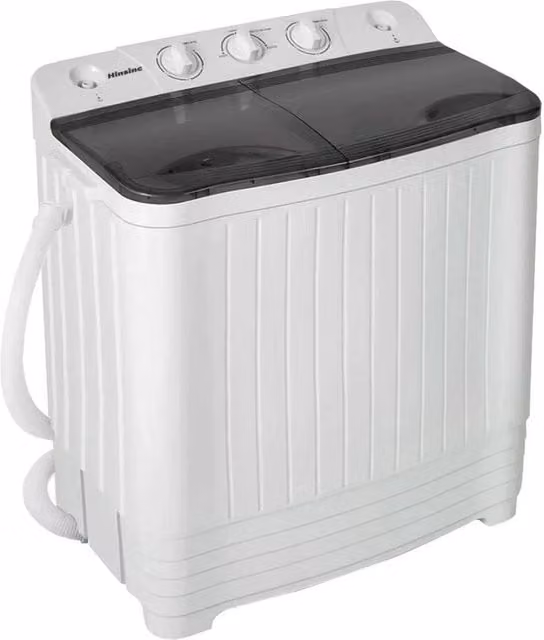 NESTLUNE 8.5kg Twin Tub Portable Top Loader Washing Machine, White – 1