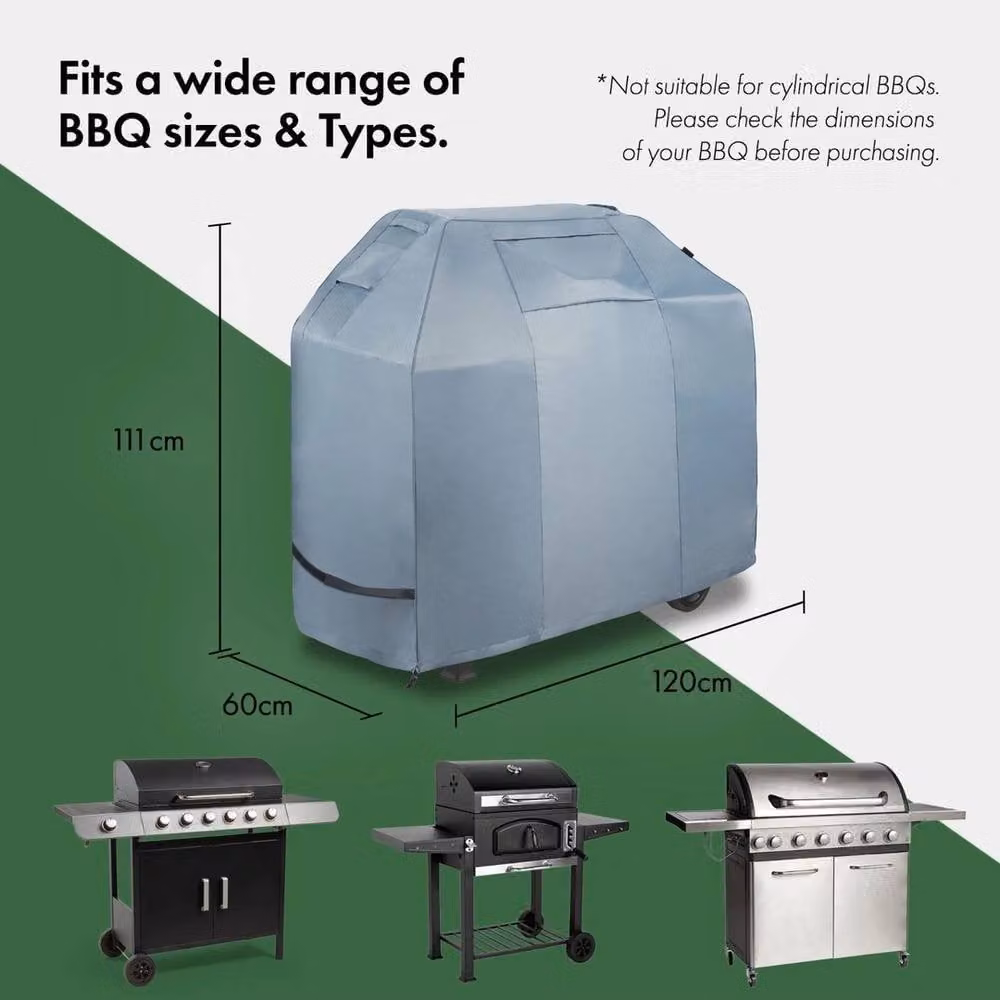 EONLION Waterproof PVC BBQ Cover in Grey, W/D/H: 100 x 60 x 111 cm – 2
