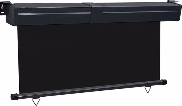 Berkfield Home Black Roller Balcony Side Awning, W: 170 cm, H: 250 cm – 1