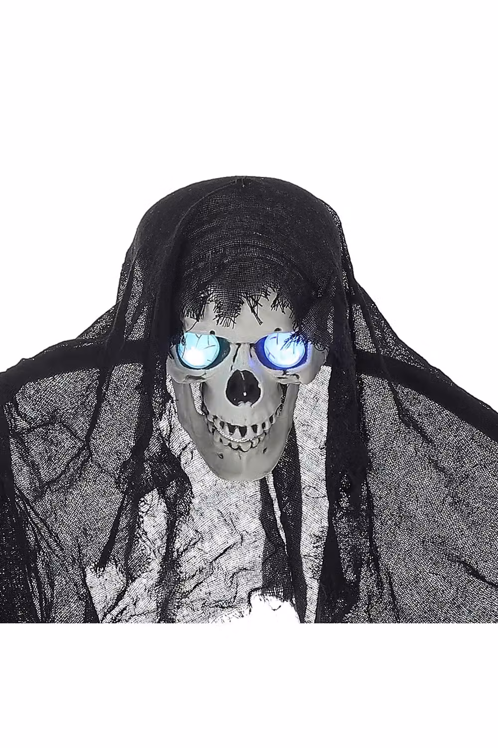 Living and Home Halloween Skull Decoration with Flashing Lights, Headscarf and Arms in Black – 3