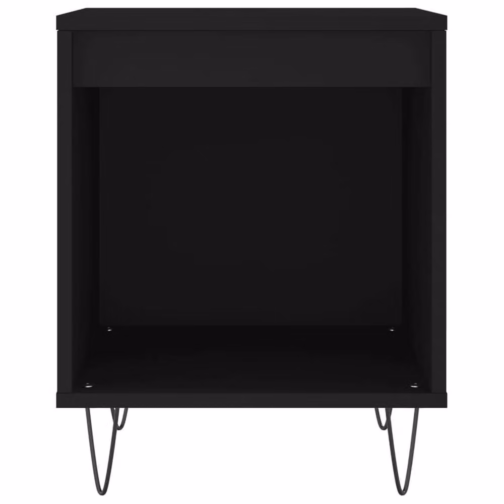 Berkfield Home Set of 2 Modern Black Bedside Cabinets in Engineered Wood, W/D/H: 40 x 35 x 50 cm – 4