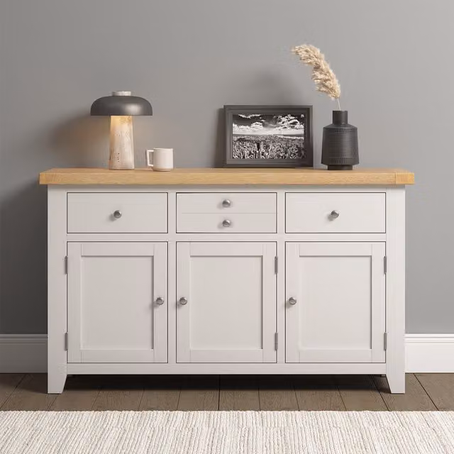 Seconique Classic White Matt Wood Sideboard