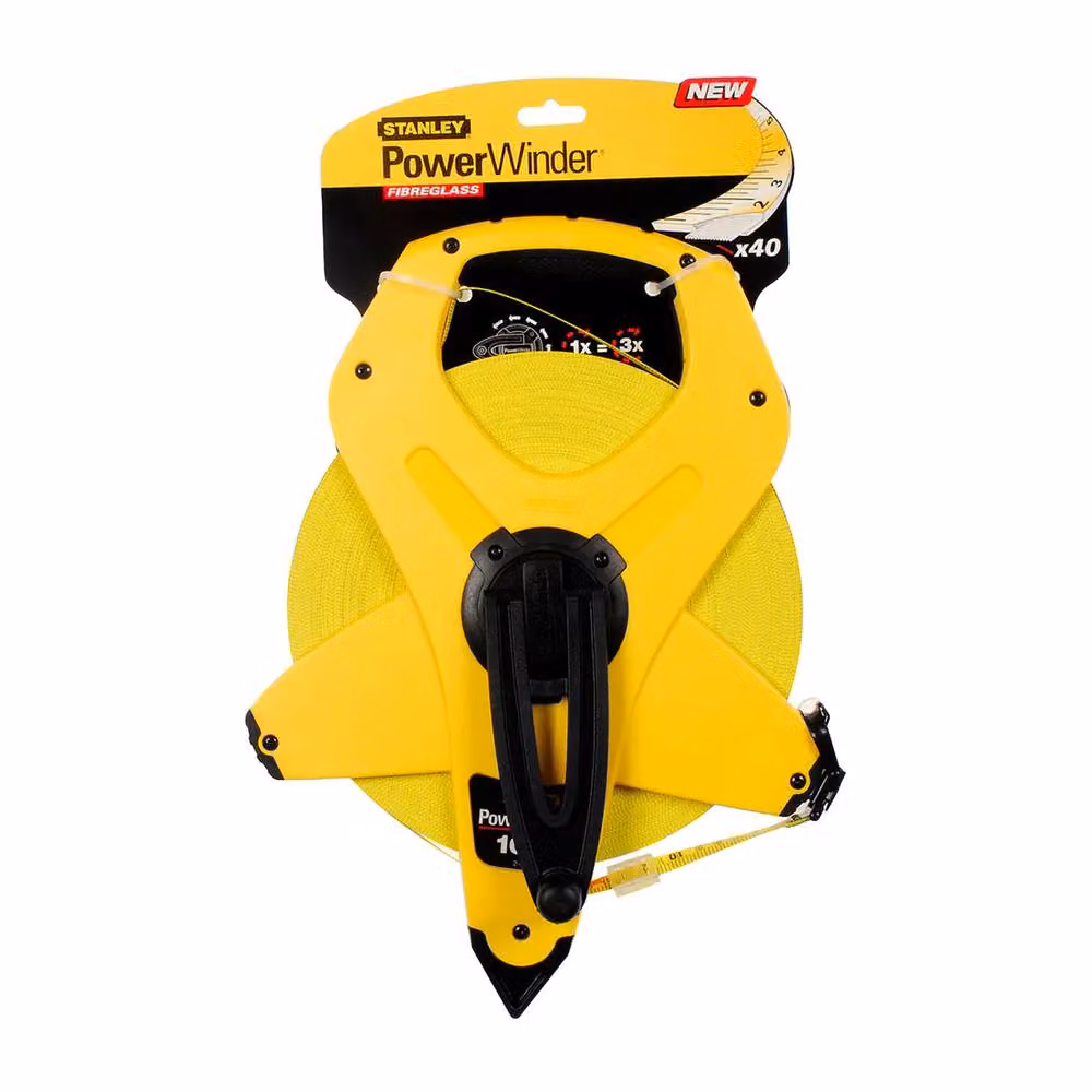 Stanley Powerwinder Long Tape Measure in Yellow – 2