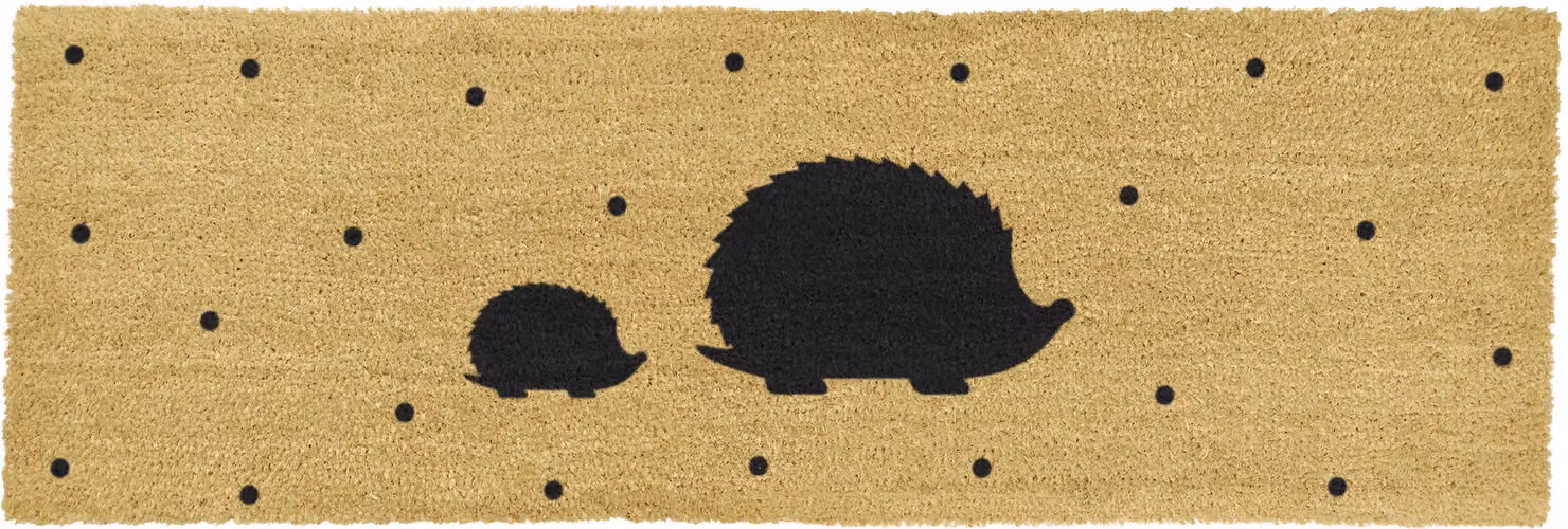 Artsy Mats Hedgehog Spots Double Door Mat in Beige, W/D/H: 120 x 40 cm – 4