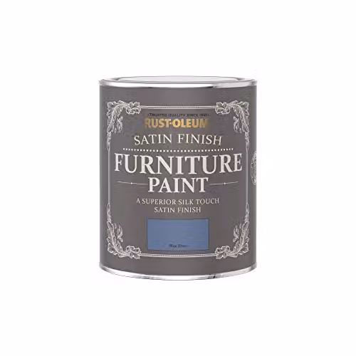 Rust-Oleum Blue Furniture and Skirting Board Paint in Satin Gloss Finish, Blue, 0.75 l – 3