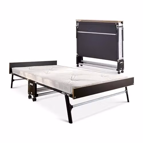 Jay-Be GP120 Grand Folding Bed with Pocket Sprung Mattress, Black, W/D/H: 120 x 200 x 24 cm – 1