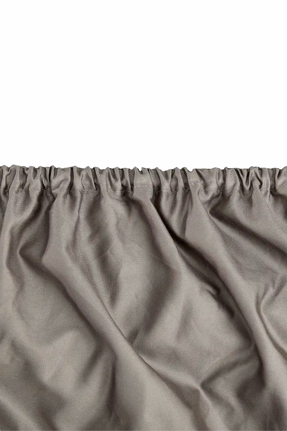 Hotel Pure Luxury 5 Star Mako Satin Fitted Sheet in Grey, W/D/H: 90 x 200 cm – 2