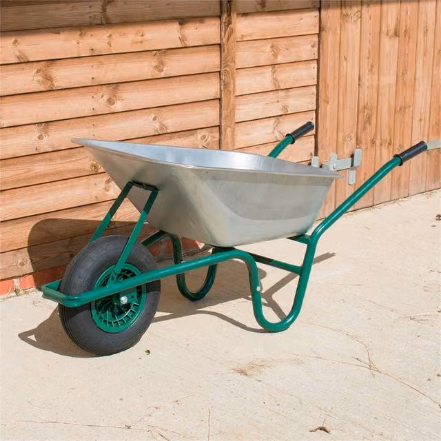 SPETLEK 85 (L) Heavy Duty Wheel Barrow in Silver