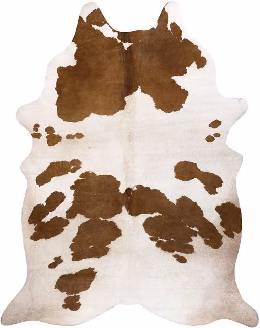 RugsX White Faux Fur Cow Hide Rug W: 180 cm, D: 220 cm