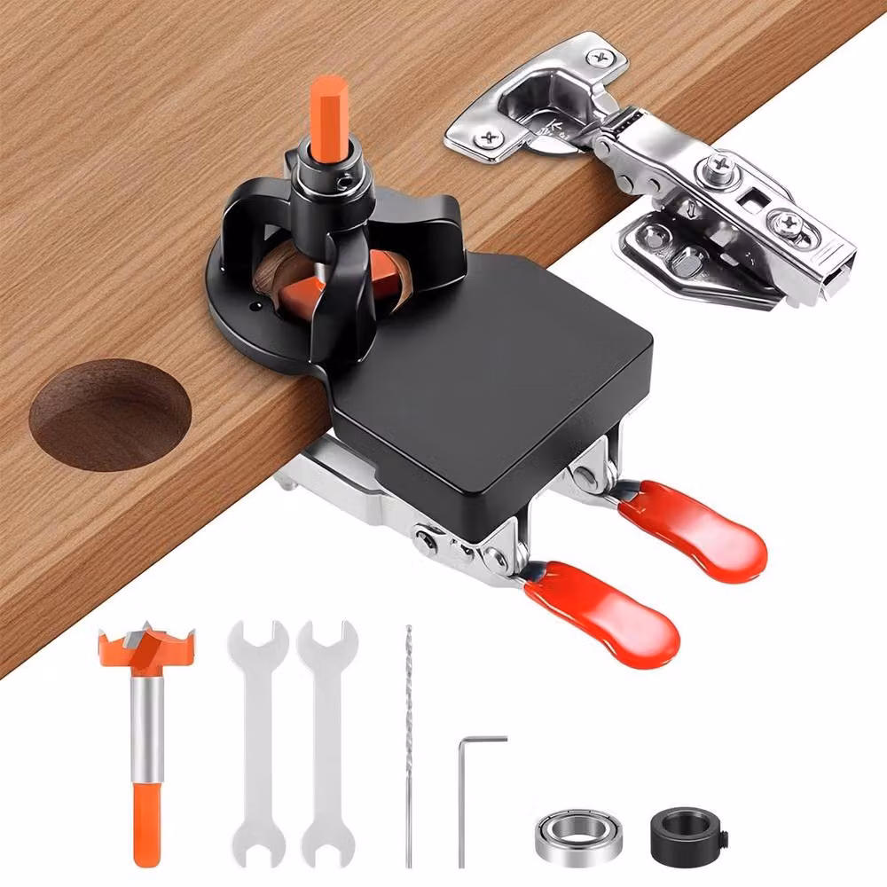 EONLION 35mm Hinge Jig Drill Guide for Wood in Black – 3