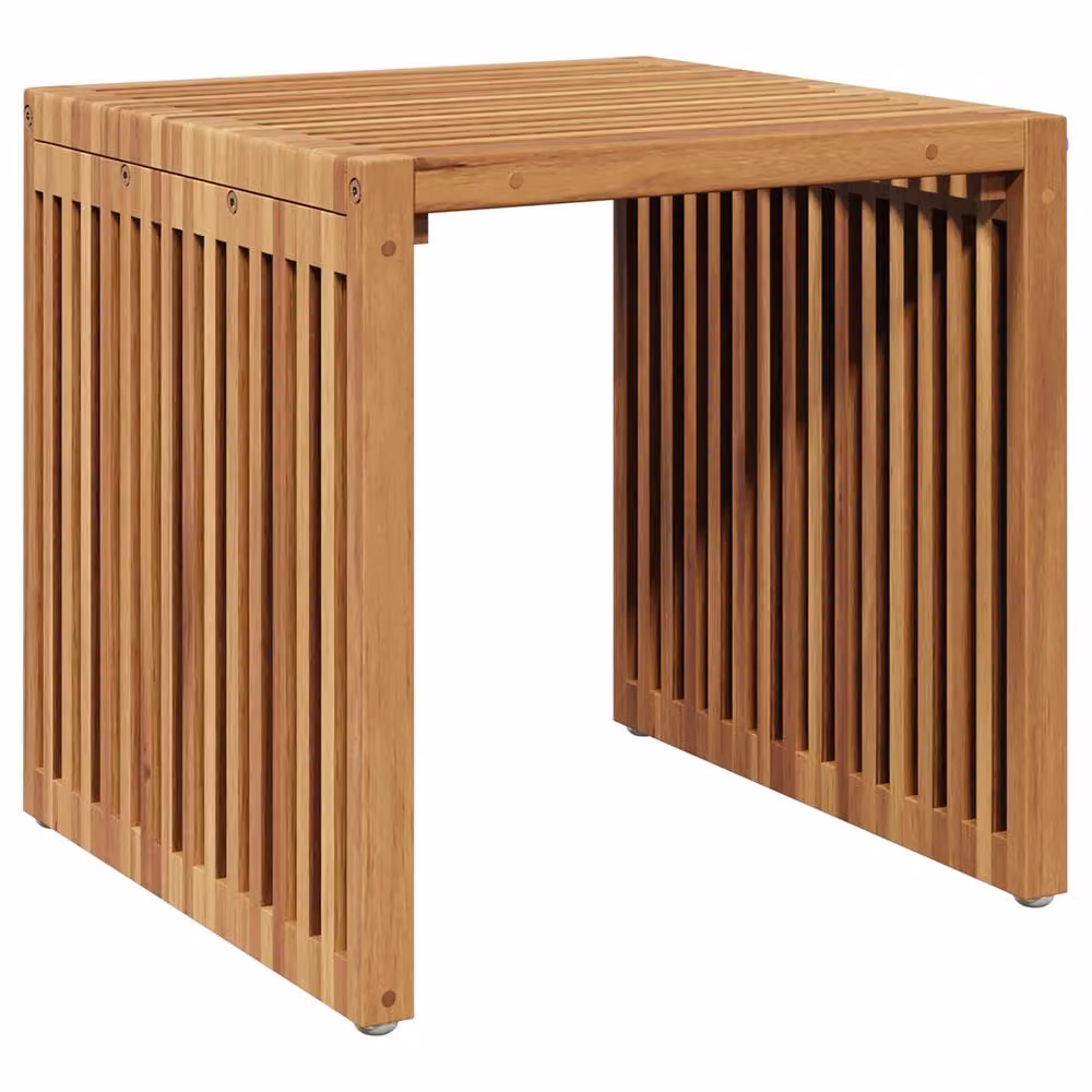 Berkfield Home Brown Oiled Solid Teak Garden Side Table W/D/H: 42.5 x 45 x 45 cm – 2