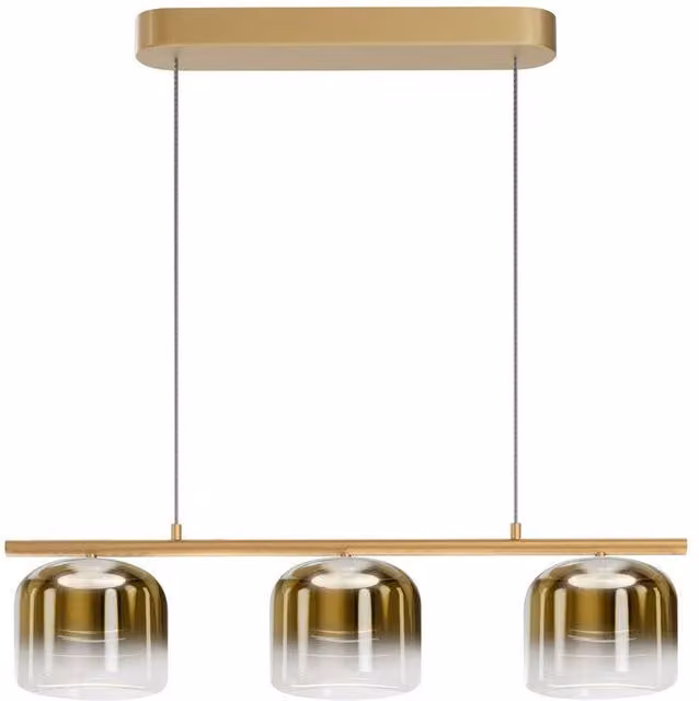 Netlighting Spirito LED Bar Pendant Ceiling Light in Gold/Brass, Dimmable, Warm White 3000K