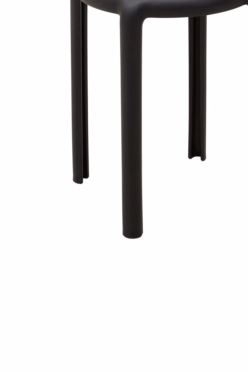 Living and Home Set of 6 Black Plastic Stackable Backless Stools – 7