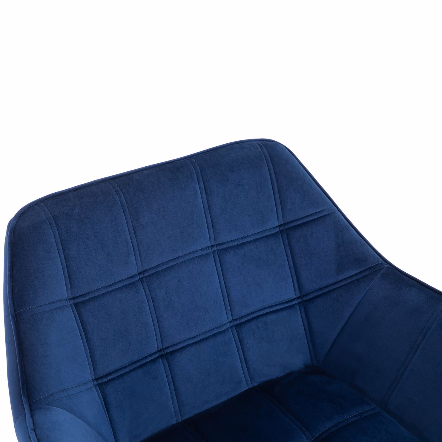 HOMCOM Set of 2 Modern Blue Velvet Accent Armchairs with Metal Frame and Wooden Legs – 7