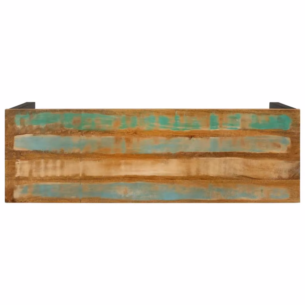 Berkfield Home Industrial Reclaimed Solid Wood Console Table, Multicolour, W/D/H: 110 x 35 x 75 cm – 3