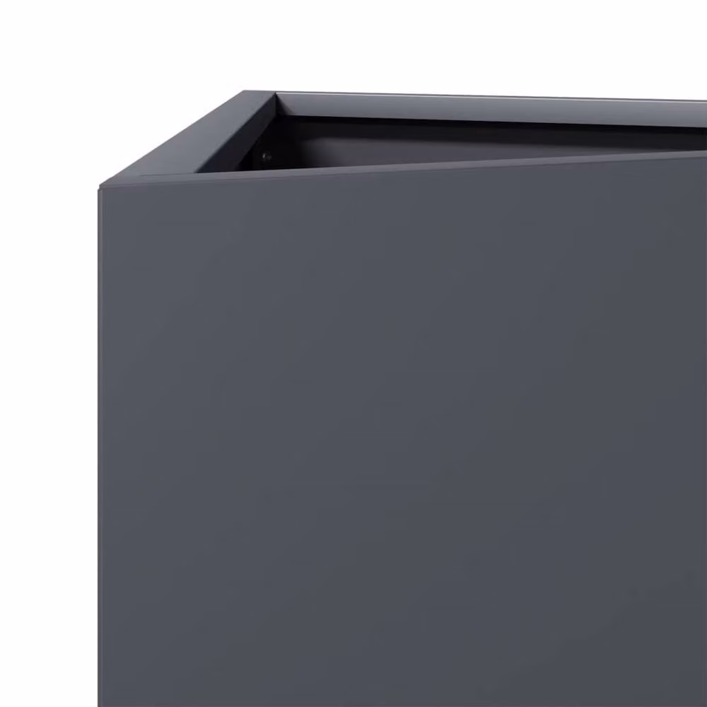 Berkfield Home Anthracite Triangular Steel Garden Planter, W/D/H: 40 x 34.5 x 70 cm – 4