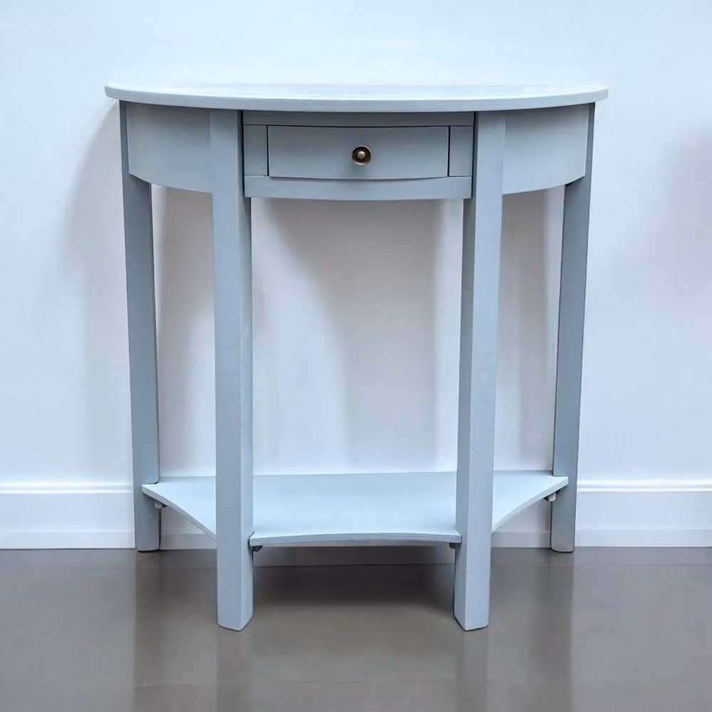 Minster Round Side Table in Blue, W: 80 cm, D: 35 cm, H: 80 cm – 2