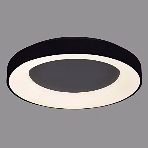 Netlighting Modern LED Flush Ceiling Light in Black with Warm White 3000K 2200lm – 2