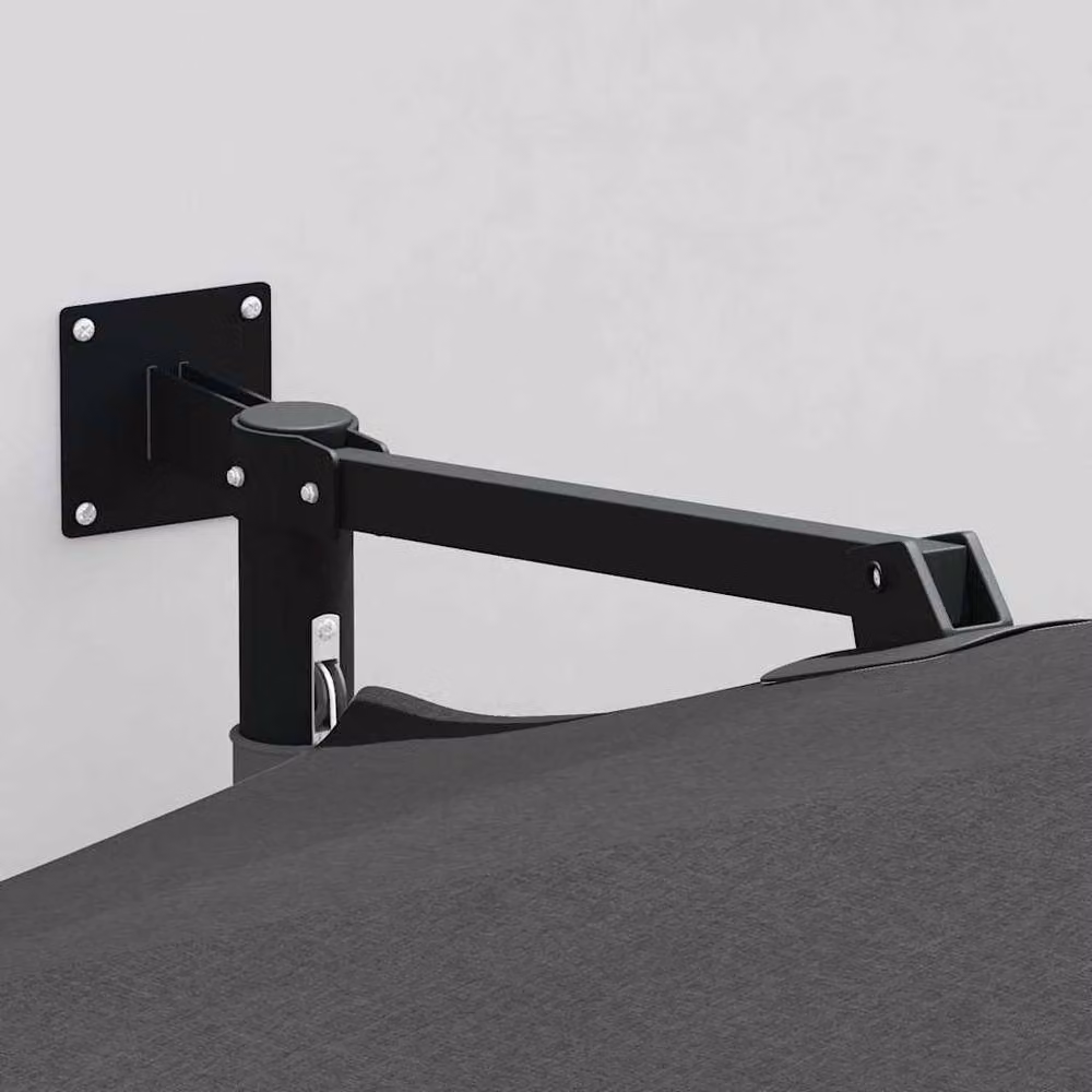 Berkfield Home Large Patio Umbrella in Dark Grey Anthracite with Powder-Coated Steel and Polyester Frame, W/D/H: 248 x 248 x 148 cm – 3