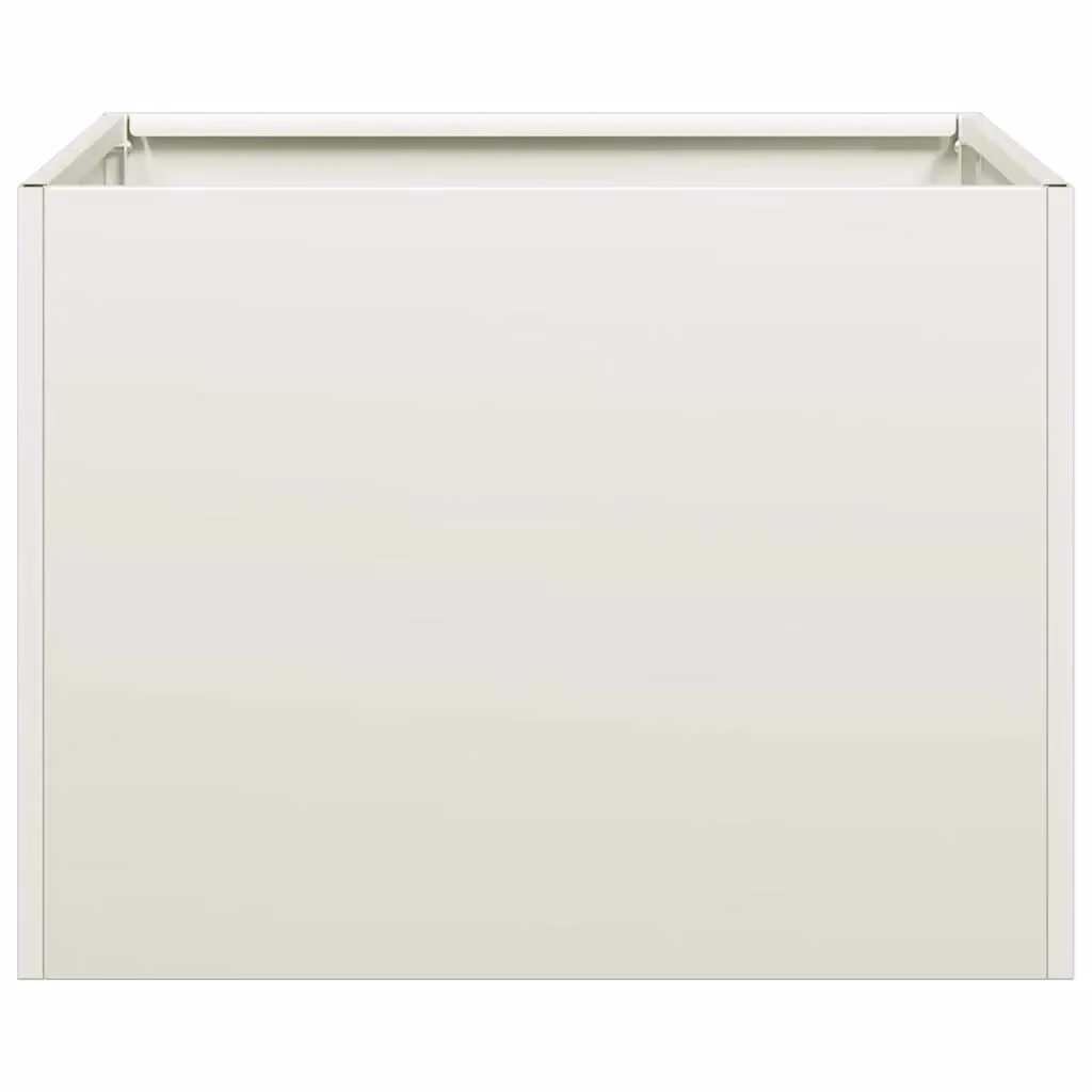 Berkfield Home Steel Planter Tub in White, W/D/H: 40 x 40 x 30 cm – 3