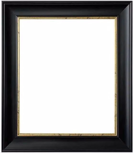 Frames & Mirrors 4U Scandi Black and Crackle Gold Rectangular Single Photo Frame, W: 76.2 cm x H: 50.8 cm – 1