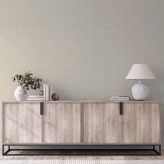 Arthouse Abstract Geometric Minimalist Wallpaper in Beige