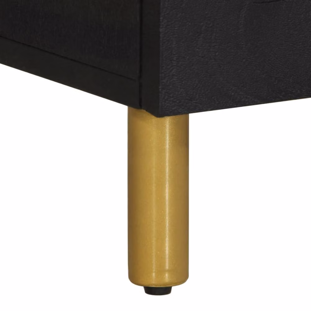 Berkfield Home Classic Bedside Cabinet in Black, W/D/H: 50 x 33 x 60 cm – 3