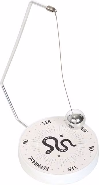 Something Different Mystic Snake Pendulum Decision Maker in White, Black and Multicolour