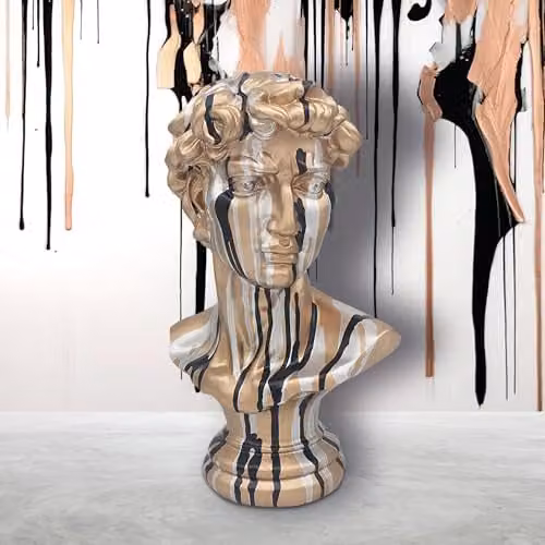 Lesser & Pavey Gold Drip Art David Abstract Sculptural Tabletop Figurine – 2