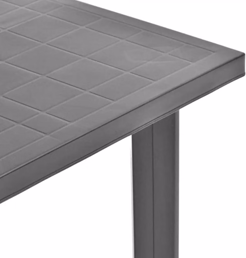 EONLION Large Black Square Plastic Garden Table for Patio and Terrace, W/D/H: 75 x 75 x 72 cm – 3