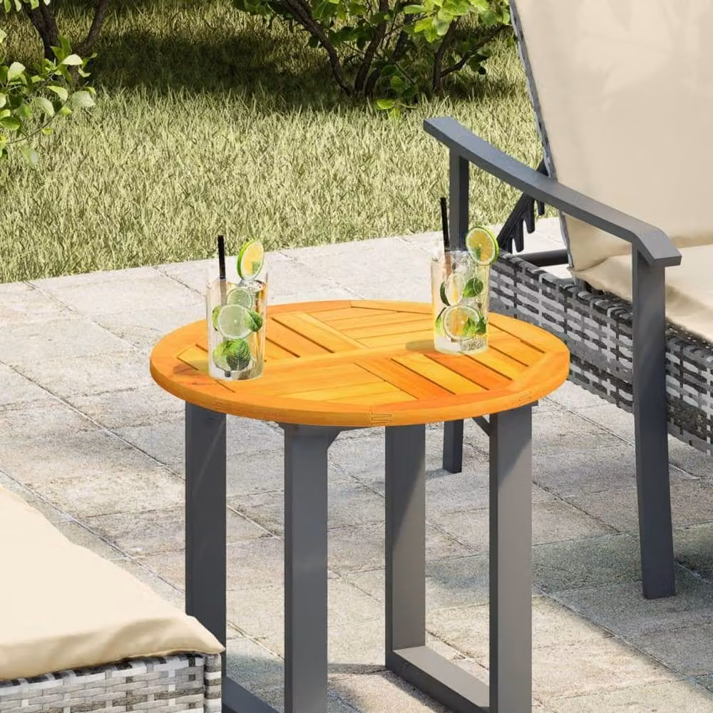 Berkfield Home Round Solid Wood Acacia Table Top, Brown, Diameter: 50 cm, Thickness: 2 cm – 2