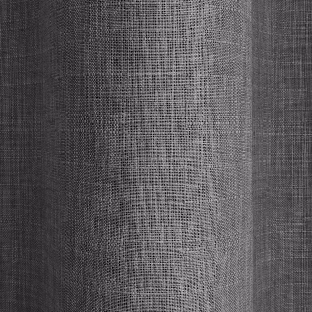 Smart Living Luxury Linen Look Eyelet Blackout Lined Curtains, 2 Panels in Grey, Width: 117 cm, Drop: 183 cm – 4