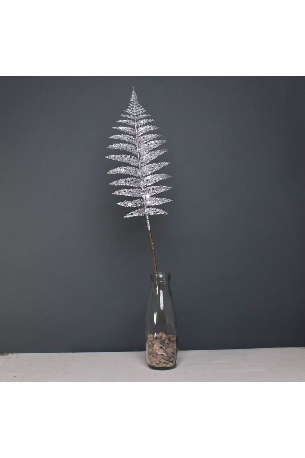 KDMD Silver Glitter Fern Leaf 10 Pack – 2