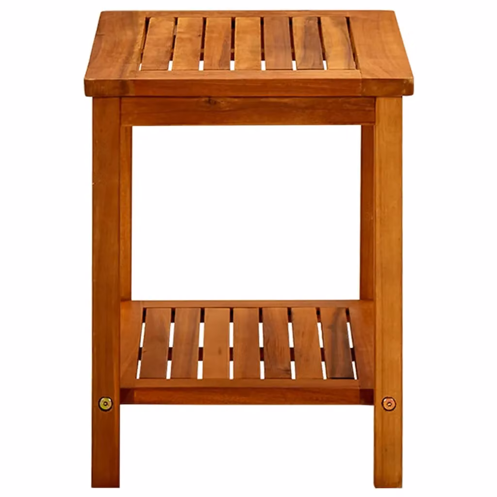 Berkfield Home Rustic Brown Solid Acacia Wood Coffee Table W/D/H: 50 x 35 x 45 cm – 2