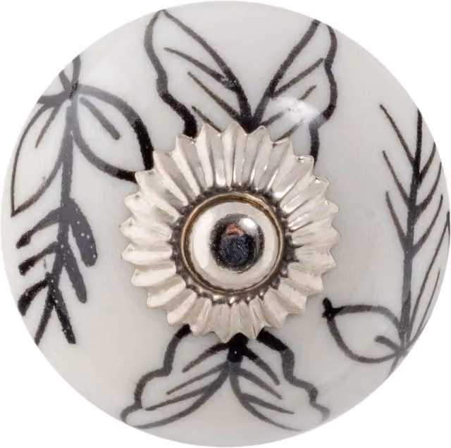 Nicola Spring Black Ceramic Cabinet Knob