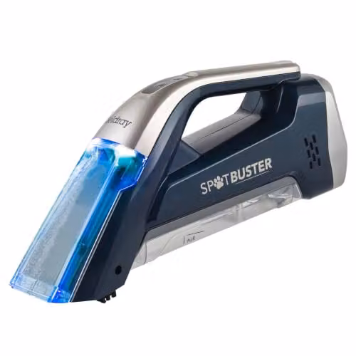 Beldray BEL01624 Cordless Spot Buster Blue Handheld Carpet Cleaner with 110ml Detergent Tank and Built-in Spray Function – 3