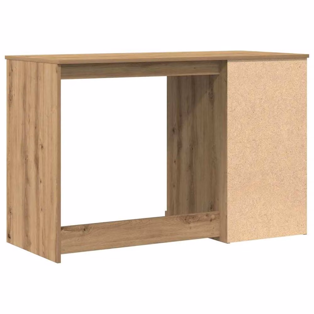 Berkfield Home Traditional Artisan Oak Writing Desk with Storage in Brown, W/D/H: 115 x 50 x 75 cm – 3