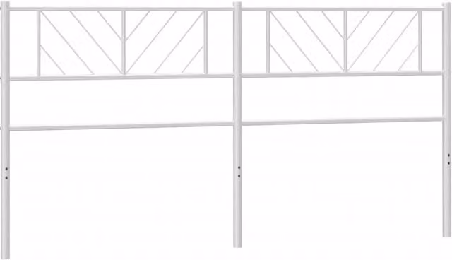 Berkfield Home Classic Metal Headboard in White, 200 cm – 1