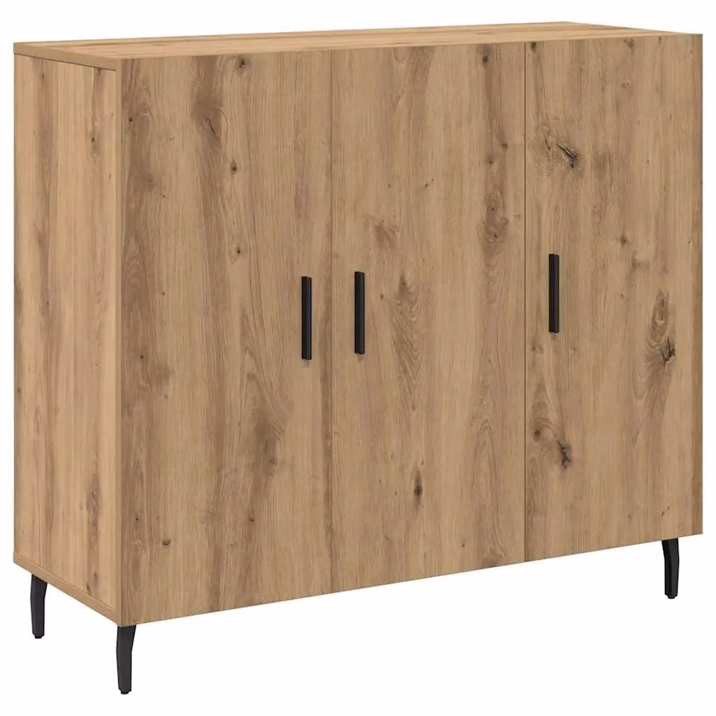 Berkfield Home Modern Sideboard with Storage Door in Brown, W/D/H: 90 x 34 x 80 cm – 2