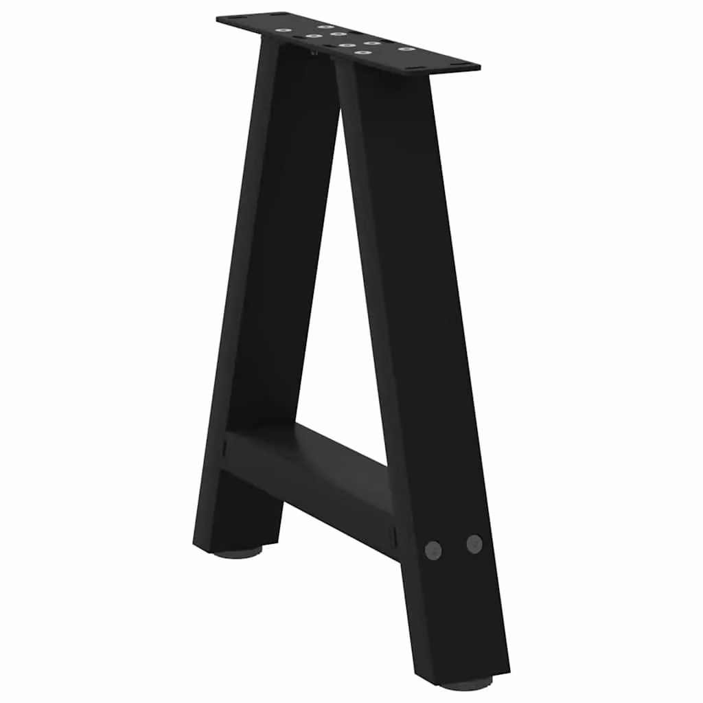 Berkfield Home A-Shaped Coffee Table Legs, 2 Pieces, Black Steel, W: 50 cm, H: 43 cm – 3