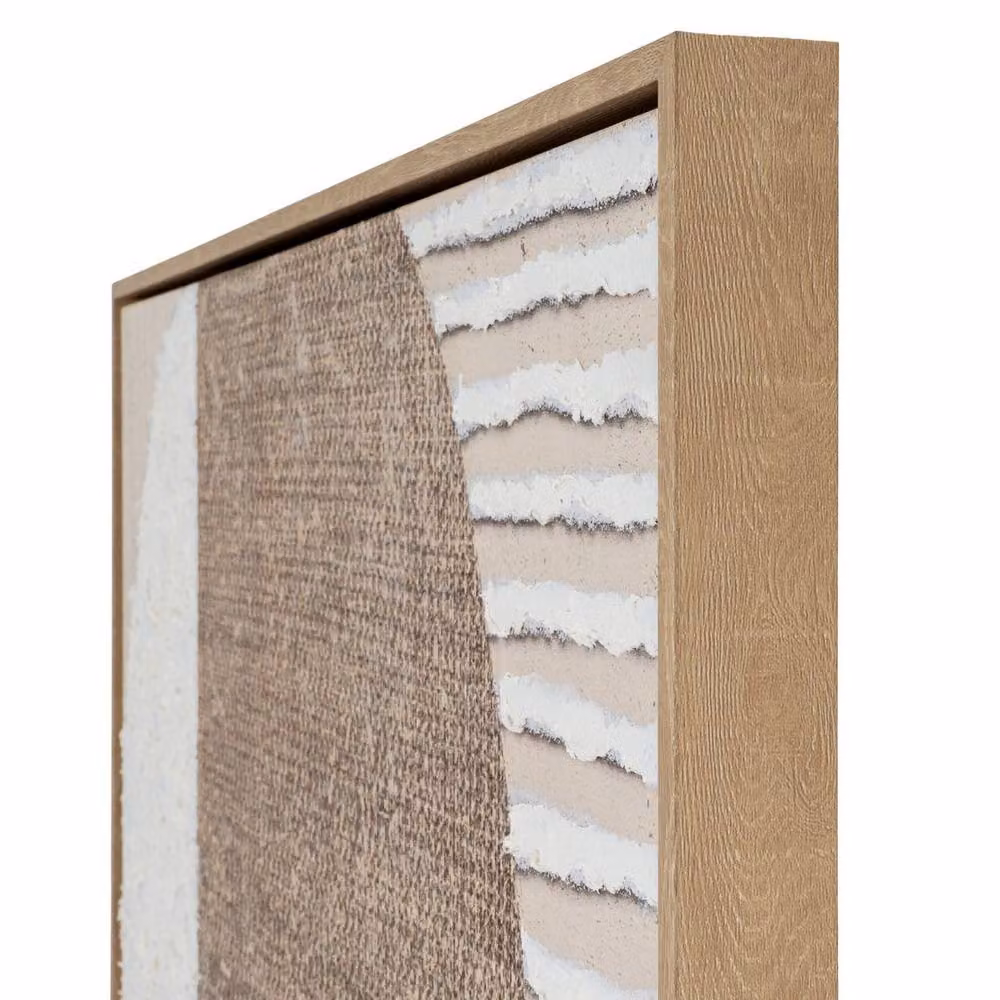 Lemon Pavilion Furniture and Decor Petra Hand Painted Abstract Canvas in Silver Frame, Multi-Coloured, W: 80 cm, H: 120 cm – 3