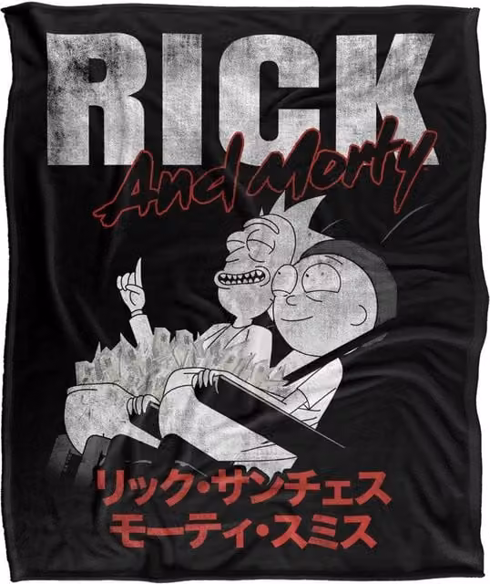 LOGOVISION Rick and Morty Manga Silky Touch Super Soft Fleece Throw Blanket, Multicolour, W: 127.0 cm, L: 152.4 cm – 6