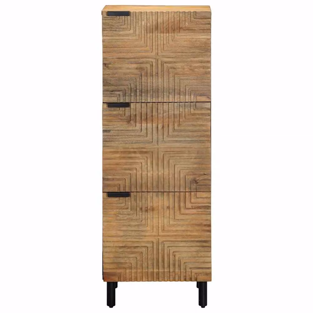 Berkfield Home Brown Mango Wood Highboard W/D/H: 40 x 33 x 110 cm – 3