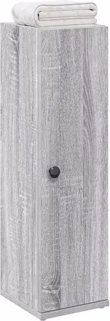 Berkfield Home Grey Sonoma Bathroom Cabinet with Roll Holder, W/D/H: 20.5 x 22 x 72 cm
