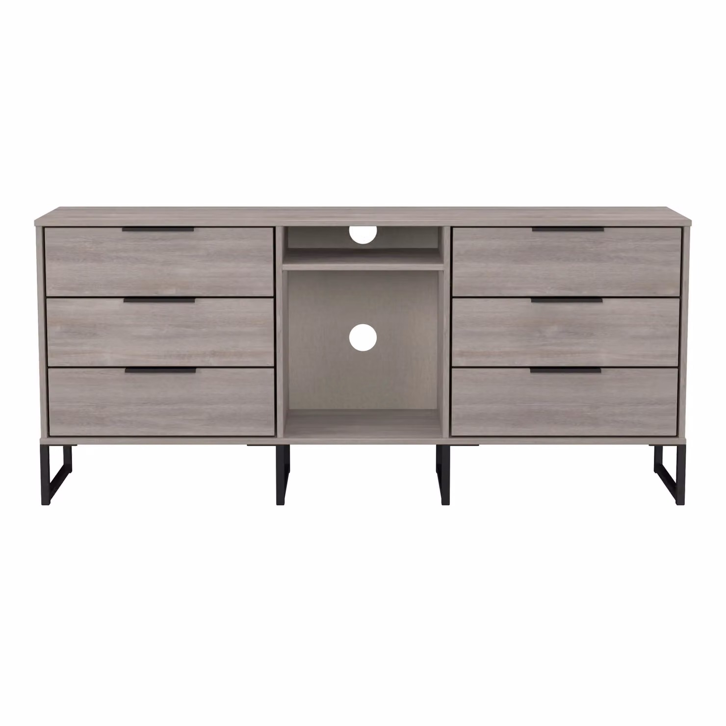 2 U Fuji 6 Drawer Sideboard in Light Grey, Ready Assembled – 2