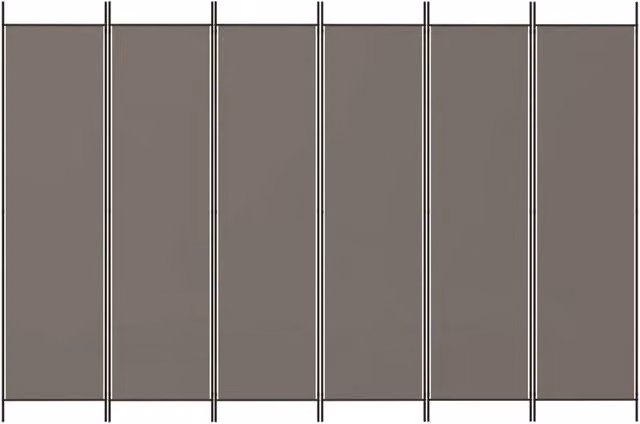 Berkfield Home 6-Panel Room Divider in Anthracite Fabric, W: 300 cm, H: 220 cm – 1