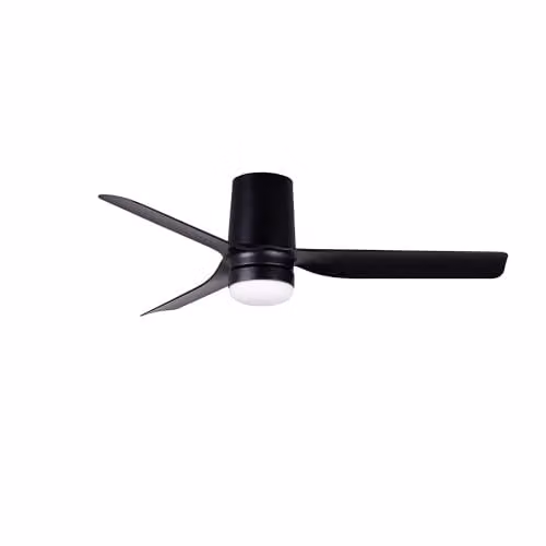 Faro Barcelona Mini Punt Tub 90cm LED Ceiling Fan in Black with Light and Thermostat