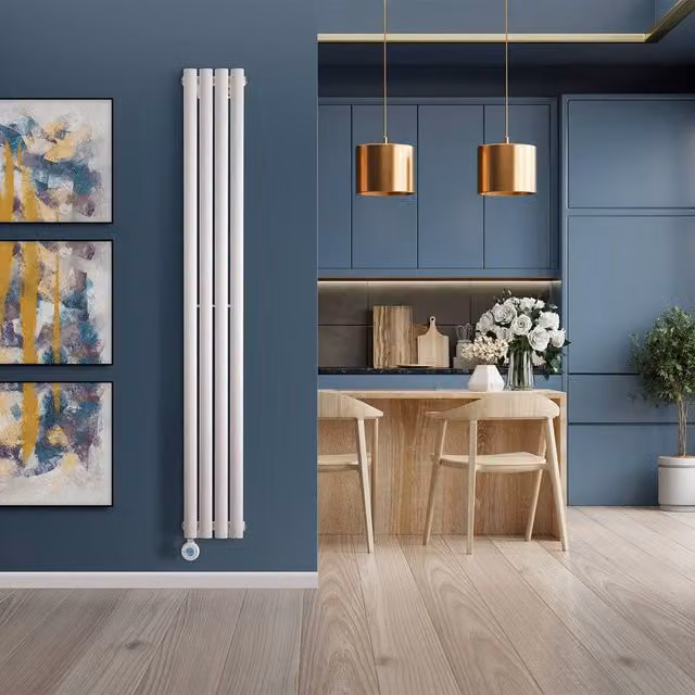Eden Teppra 1200W Electric Vertical Radiator in White with Smart WiFi and App Control