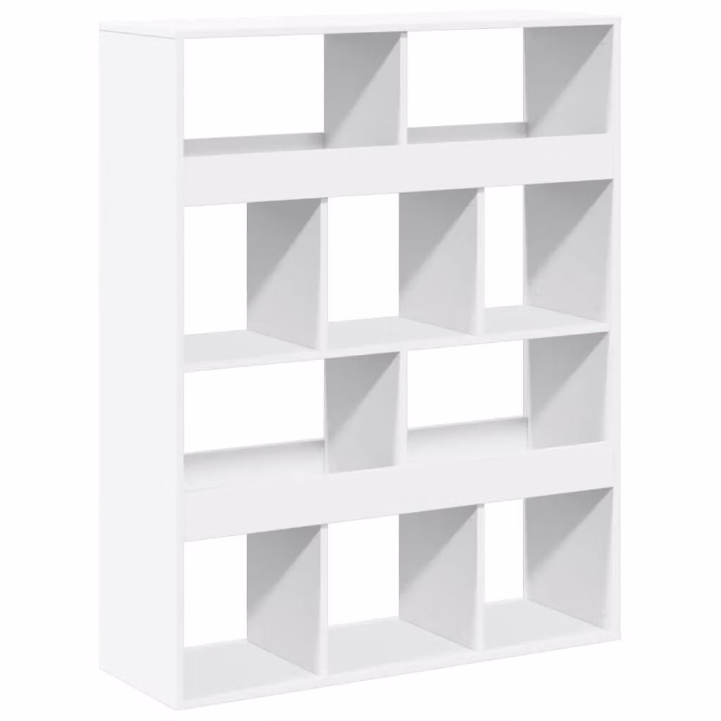 Berkfield Home White Room Divider in Engineered Wood, W/D/H: 100 x 33 x 125.5 cm – 2