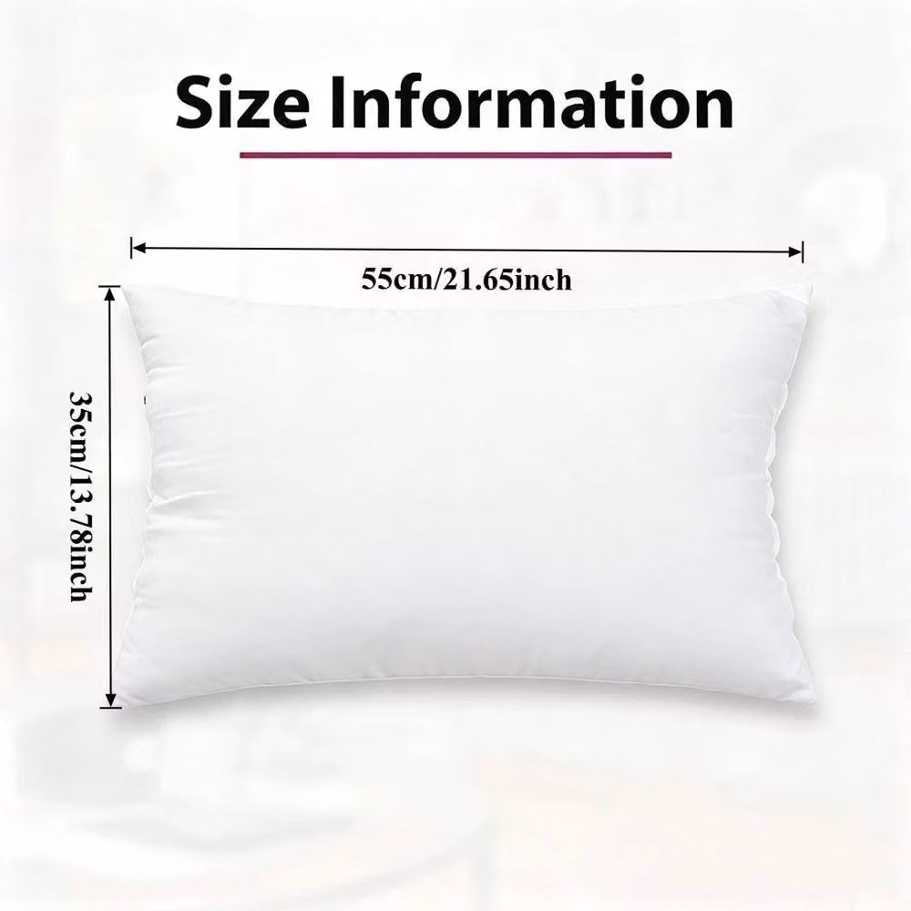 NESTLUNE 2-Piece Extra Deep White Polyester Cushion Pad Inserts, W: 50 cm, D: 35 cm – 2